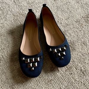 Marc Jacobs Navy Stud Flats